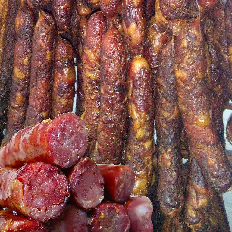 包邮香腊肠柴火烟熏农家土猪香肠贵州省遵义土特产年猪腊肉腿肉