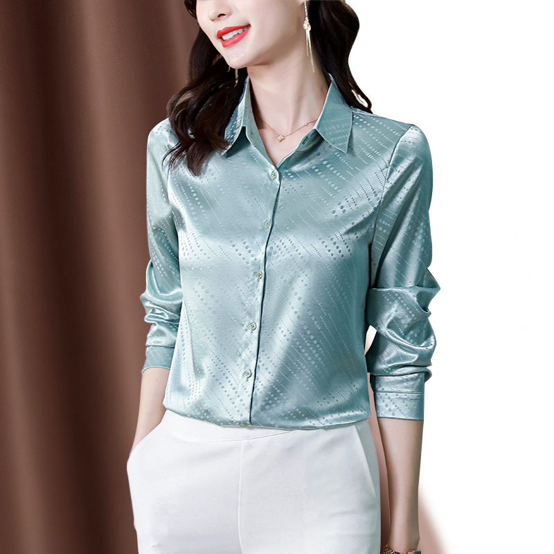 重磅真丝衬衫女春装2022新款大牌高端桑蚕丝衬衣长袖上衣时尚洋气