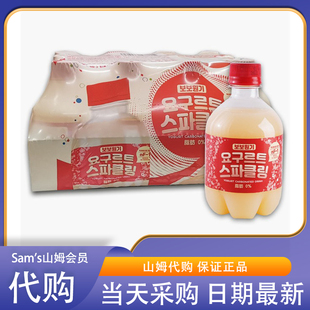 MM会员代购韩国进口啵啵元气乳酸菌碳酸饮料0脂气泡水380ml*12瓶