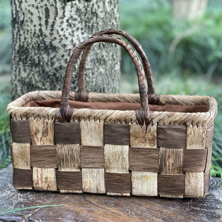 新款手工植物手提包编织促销包编织葡萄藤本山日本通用款女包