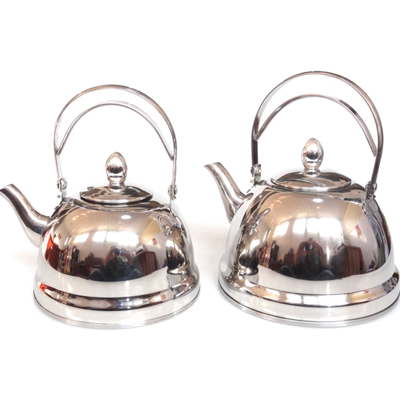 新款不锈钢特厚金钟壶茶叶壶小茶壶咖啡壶滤网茶水壶泡茶壶餐厅壶