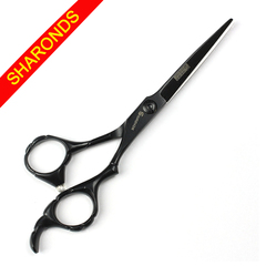 sharonds超锋利440C理发剪刀6寸黑色美发剪刀专用头发打薄剪平剪