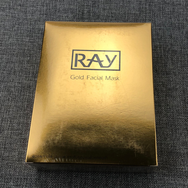 泰国泰版ray蚕丝面膜金色祛痘银色补水提亮肤色 收缩毛孔一盒10片