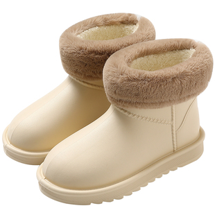 高帮防水雪地靴女士冬季雨靴2023新款厚底外穿防滑加绒保暖棉拖鞋