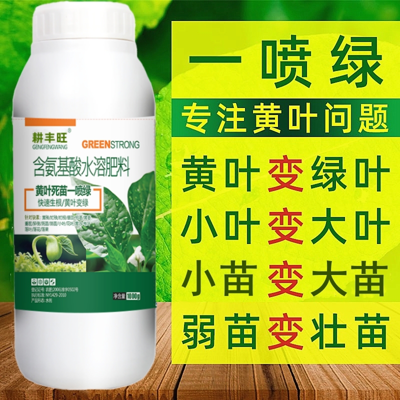 一喷绿氨基酸叶面肥果树蔬菜花卉黄叶植物通用中微量元素水溶肥料