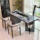 蓝翡翠奢石岩板茶台嵌入式高级设计师轻奢茶桌办公室亚克力泡茶桌