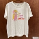 现韩国东大门代购女PEBBLE2024夏季款百搭卡通丘比特印花短袖T恤