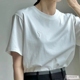 现韩国东大门代购HEIZE2024夏新款百搭纯色简约钥匙刺绣短袖T恤女