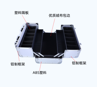 多层文玩收纳箱百宝古玩整理展示柜珠宝手串首饰包核桃工具收藏盒