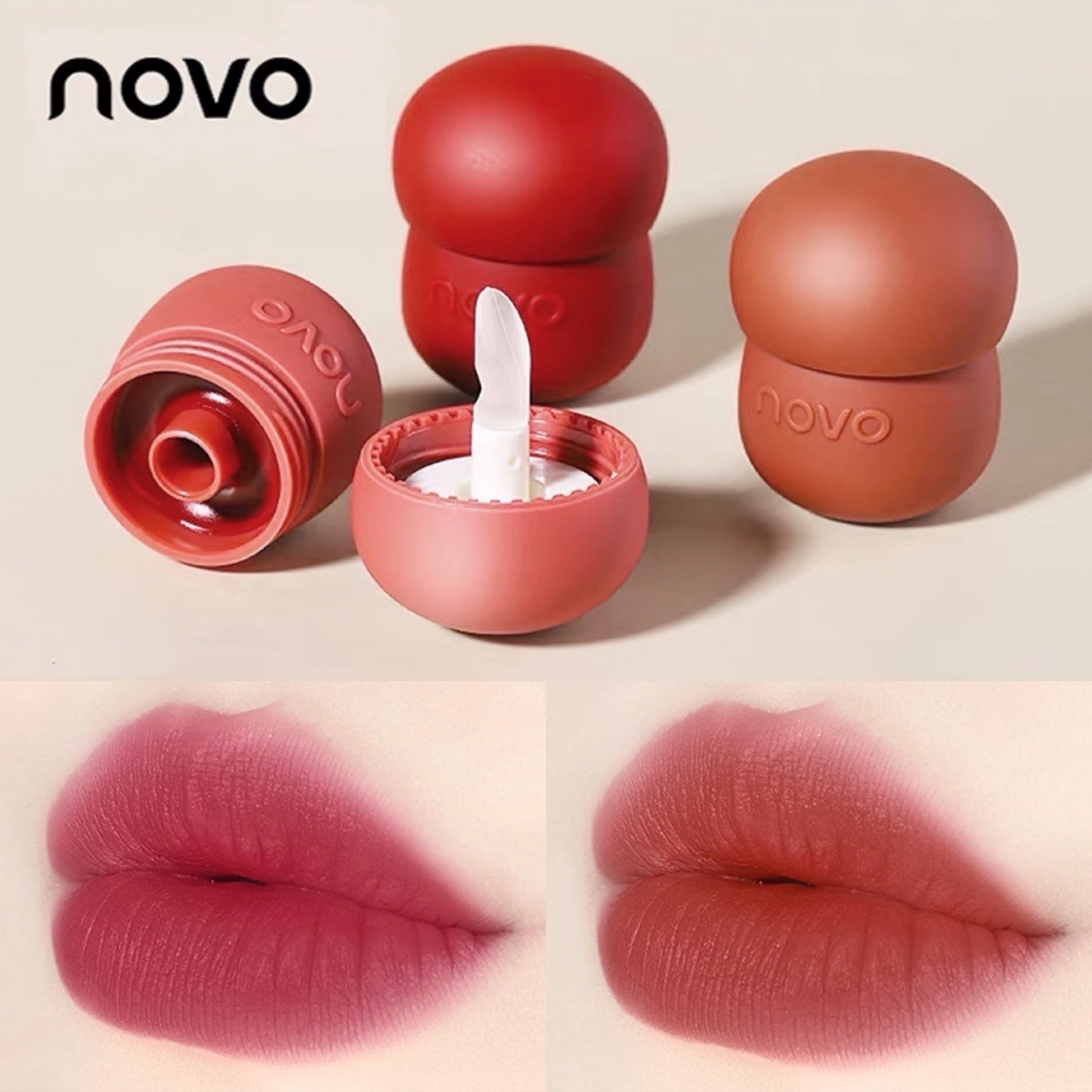 novo奶罐唇泥唇釉小众品牌雾面哑光口红平价学生女官方旗舰店正品