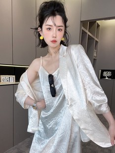 RR fashion 吊带裙女2024夏季新款法式高级感内搭长裙无袖连衣裙