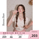 BANANA BABY2025年夏季新款韩系甜美泡泡袖薄针织衫女V领显瘦短袖