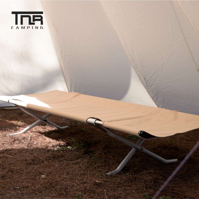 TNR户外行军床便携野外露营铝合金双层牛津布办公单人午休折叠床