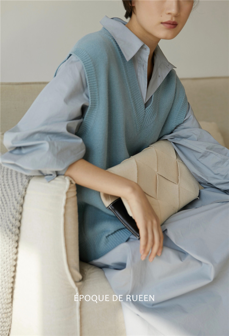 针织坎肩女秋冬欧货