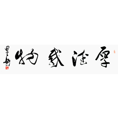 王岳川草书《厚德载物》万龙文化