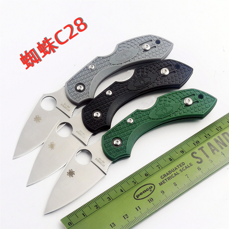 蜘蛛c28迷你折刀户外锋利战术刀防身刀野外生存刀