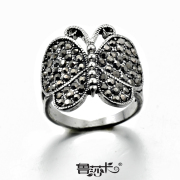 Rusa retro Flash card original jewelry elegant metamorphosis a butterfly diamond ring