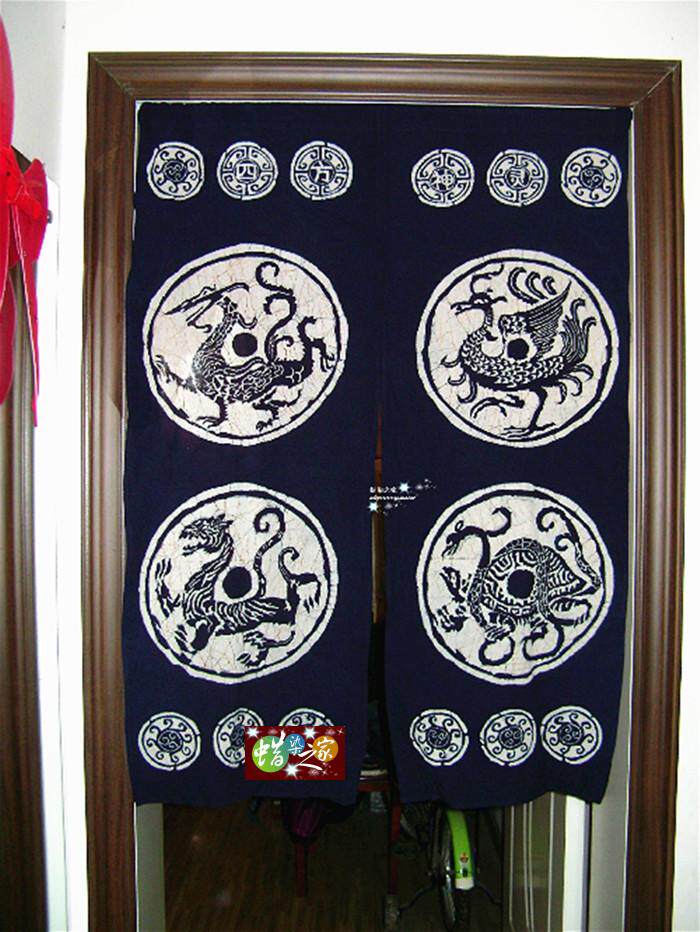 蜡染之家民族特色手工艺坊的优惠券大全—蜡染门帘 贵州苗族 客厅卧室