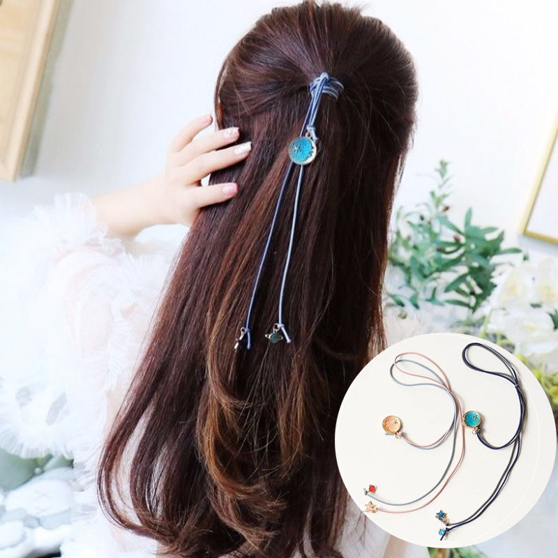 韩国韩版大肠圈蝴蝶结流苏头绳发绳长款网红飘带气质橡皮筋马尾扎