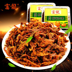 富龙蜂蜜原味肉条90g*2盒 沙嗲猪肉条香辣味肉片 肉类零食小吃