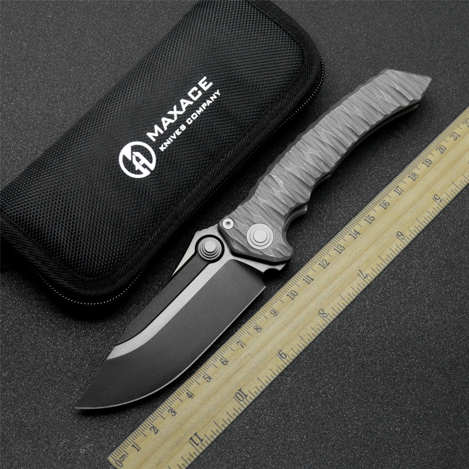 maxace小七沙尘暴重折刀m390钢钛合金锋利折叠刀户外防身便携刀具