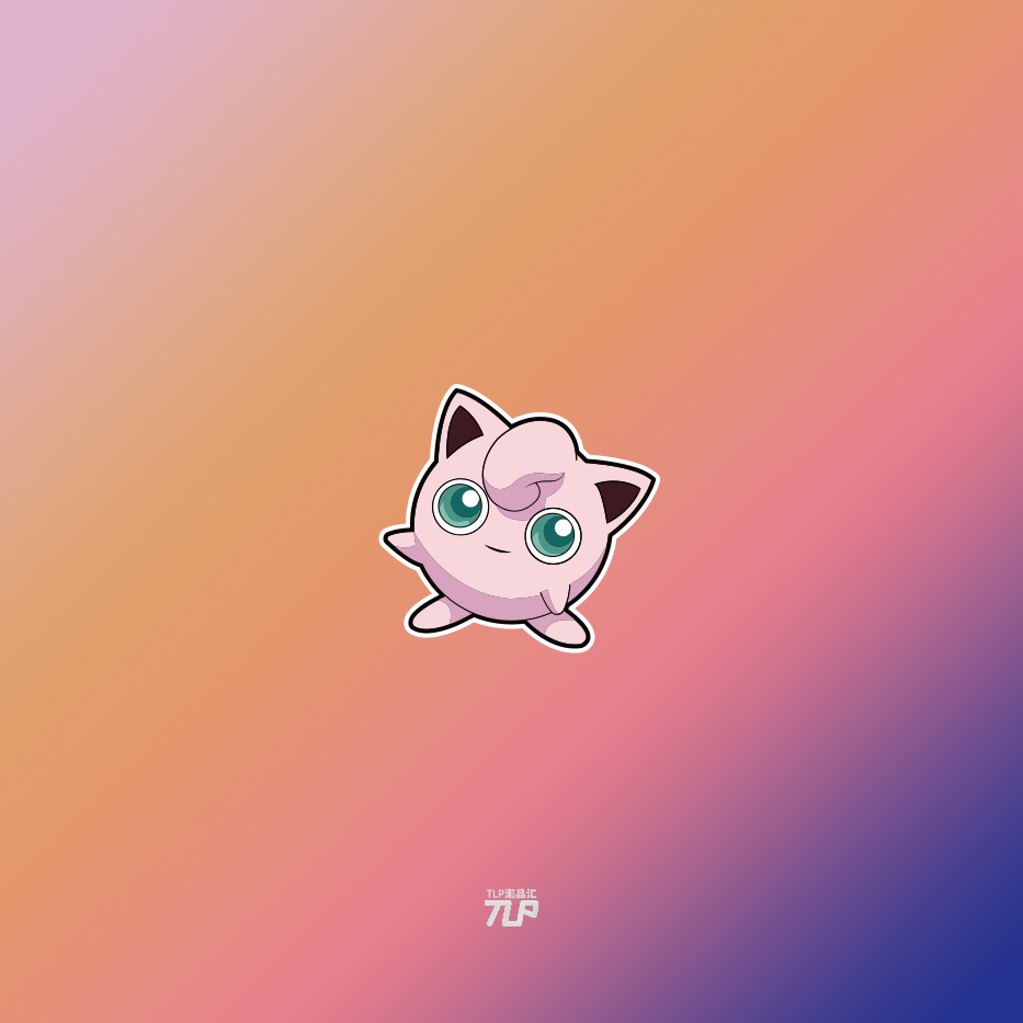 tlp反光车贴宠物小精灵宝可梦口袋妖怪pokemon胖丁