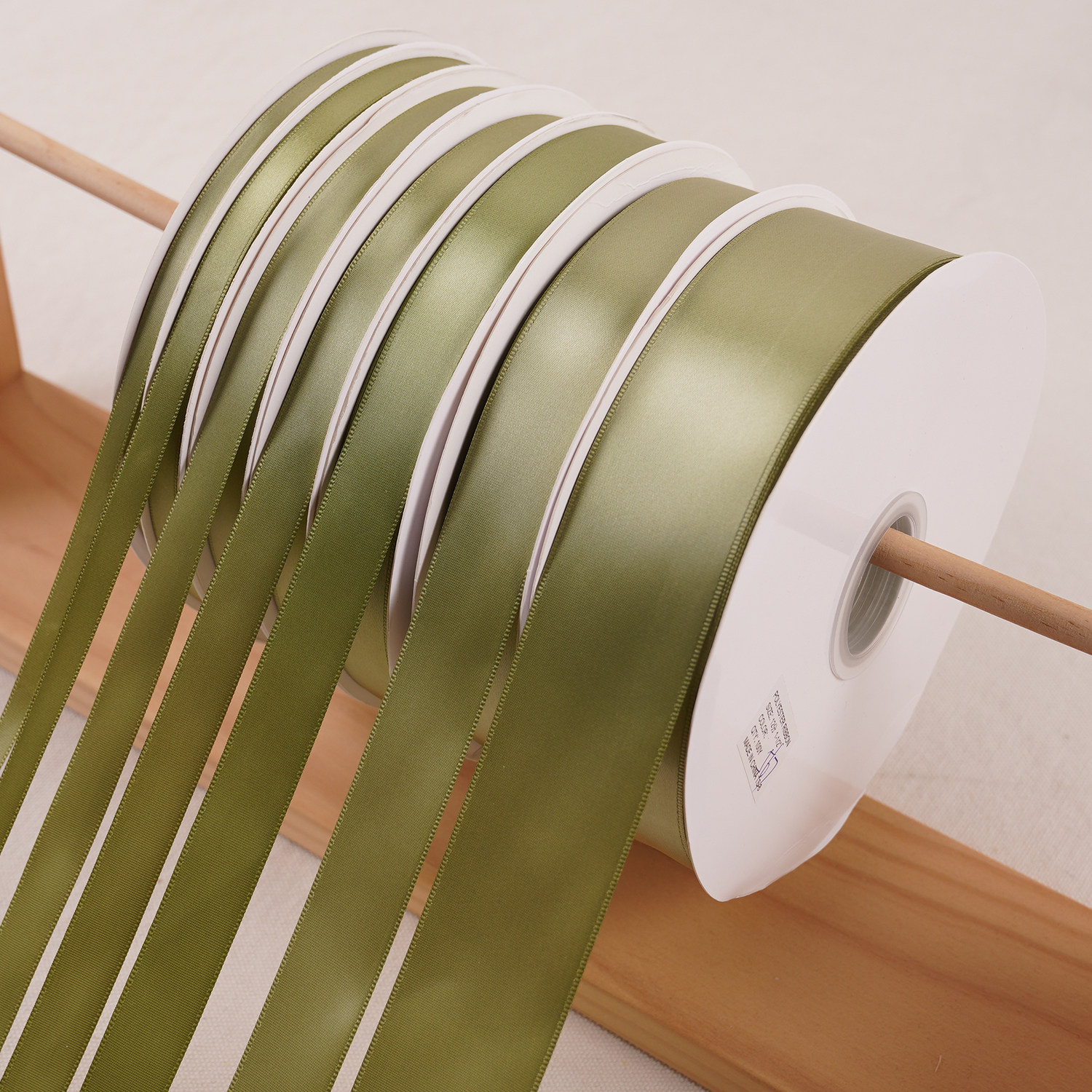 1234厘米宽苔绿色香草绿丝带缎带 绸带布带圣诞假日装饰手工烘焙