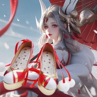 王者荣耀公孙离祈雪灵祝鞋子Cos鞋子定制Cosplay靴子道具定制