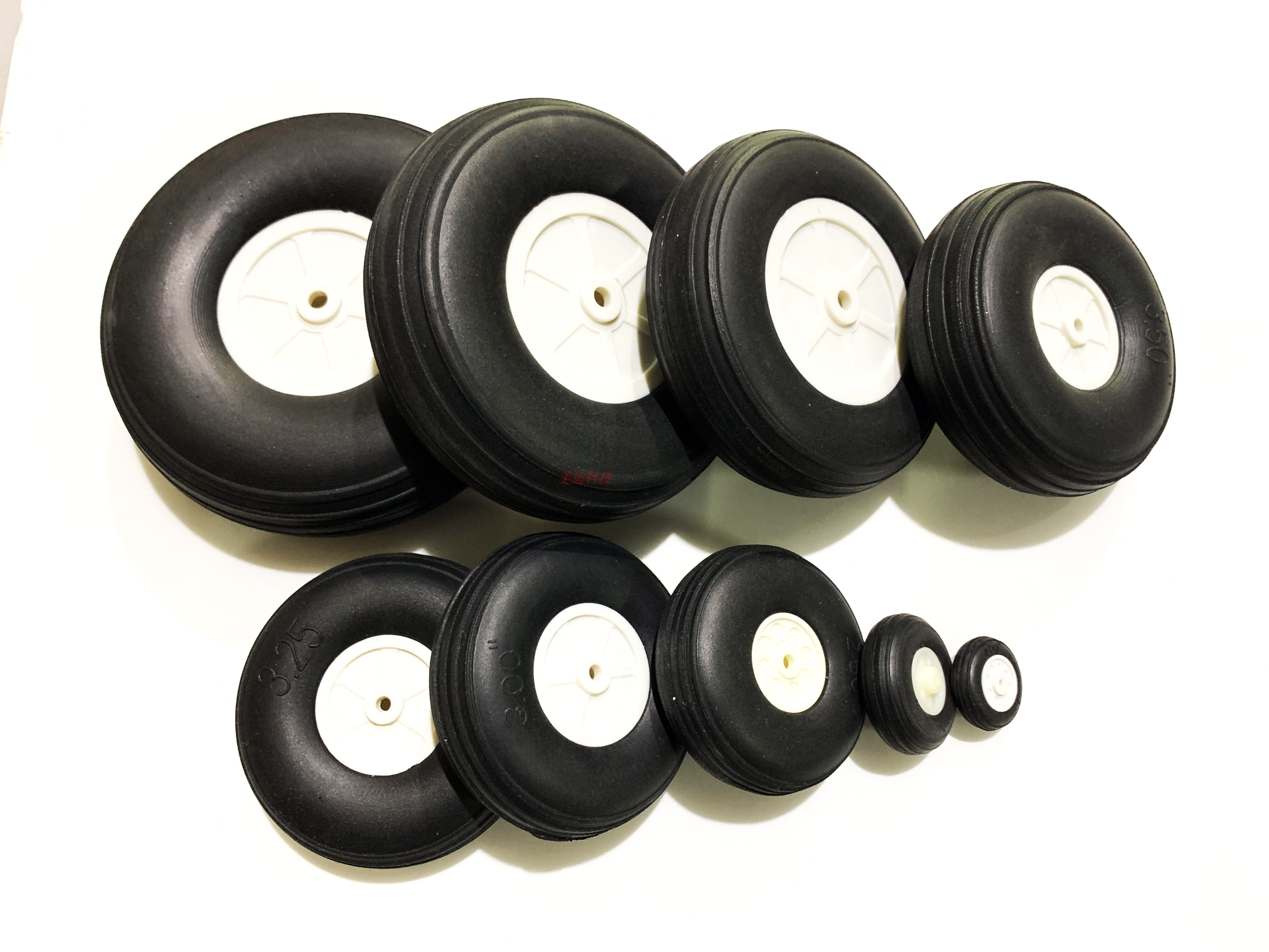 高品质pu海绵像真轮子航模固定翼飞机轮127mm遥控飞机零配件