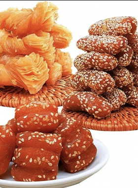 包邮套环密三刀芝麻条北方特产过节果子蜜食500克邳州山东甜品