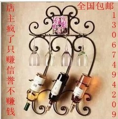 特价 欧式创意悬挂酒瓶架 铁艺酒架 壁挂式红酒架 葡萄酒架