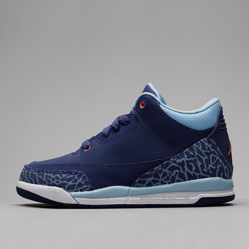 牛哄哄airjordanretro3暗紫aj3童鞋441141506