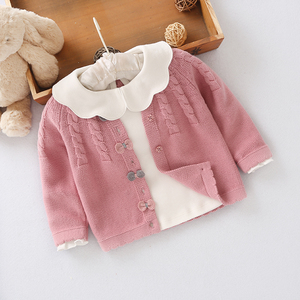 棉线毛衣开衫外套图片