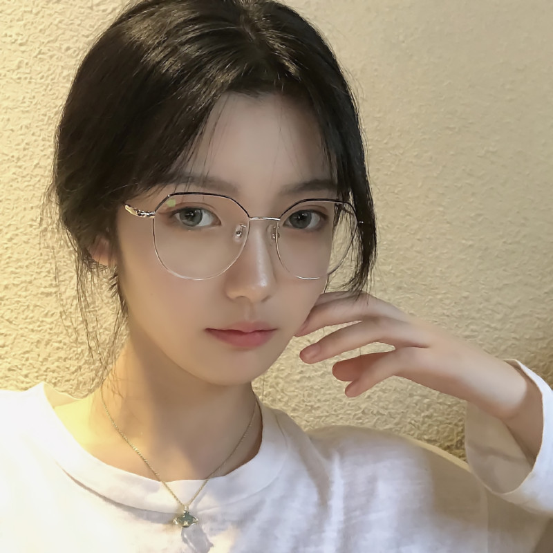 一折眼镜框女 大脸 圆脸 女款