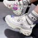 SKECHERS/斯凯奇经典增高厚底运动休闲鞋女乳白熊猫老爹鞋潮11931