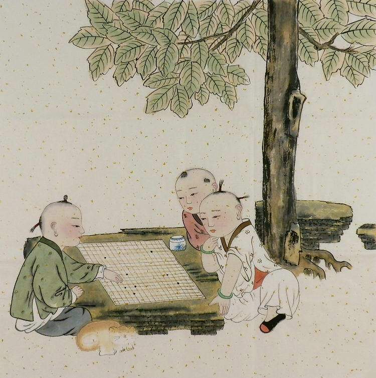 手绘字画装饰书画热销yi072727四尺斗方无款国画人物画童子百子图