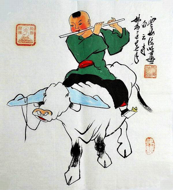 gg纯手绘字画书画真迹包邮云海法师三尺斗方国画人物画童子百子图