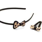 Xin Mei Korean version of Leopard-print by the butterfly first hoop clamp set hair clips hair ACC