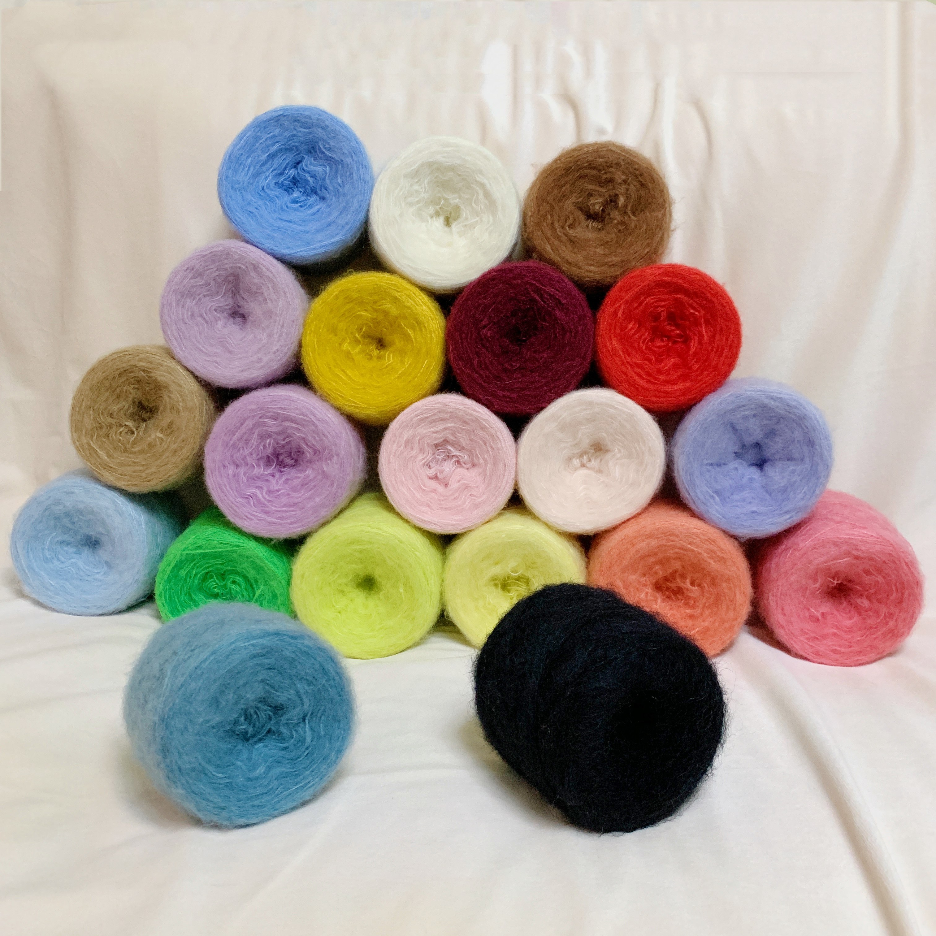 一团半斤羊毛马海毛毛线手编进口围巾毛衣喳喳毛线