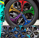 雪铁龙凡尔赛c5x电镀轮毂贴纸改装饰车贴轮圈划痕修复变色碳纤维