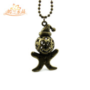 Yan LAN DIY accessories vintage stereo hollow bronze clown pendant necklace jewelry