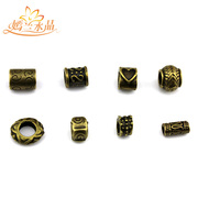 Yan LAN jewelry DIY accessories jewelry handmade jewelry bronze large-hole beads love tube