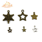 Yan LAN DIY beaded jewelry accessories material zakka retro bronze five-pointed star series