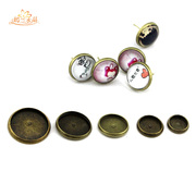 Yan LAN bronze studs DIY jewelry materials base time gem bottom earring accessories