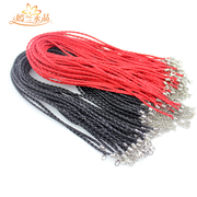 Yan LAN DIY handmade beaded jewelry accessories snake skin pattern braided leather cord hung pendant necklace cord weight