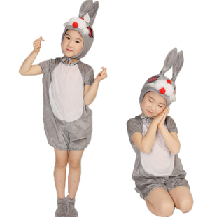 六一儿童节龟兔赛跑衣服动物表演服小兔子乖乖演出服情景剧服装夏