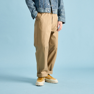 日本制Nigel Cabourn 双层纱线直筒纯棉休闲裤 长裤子 M-41军裤男