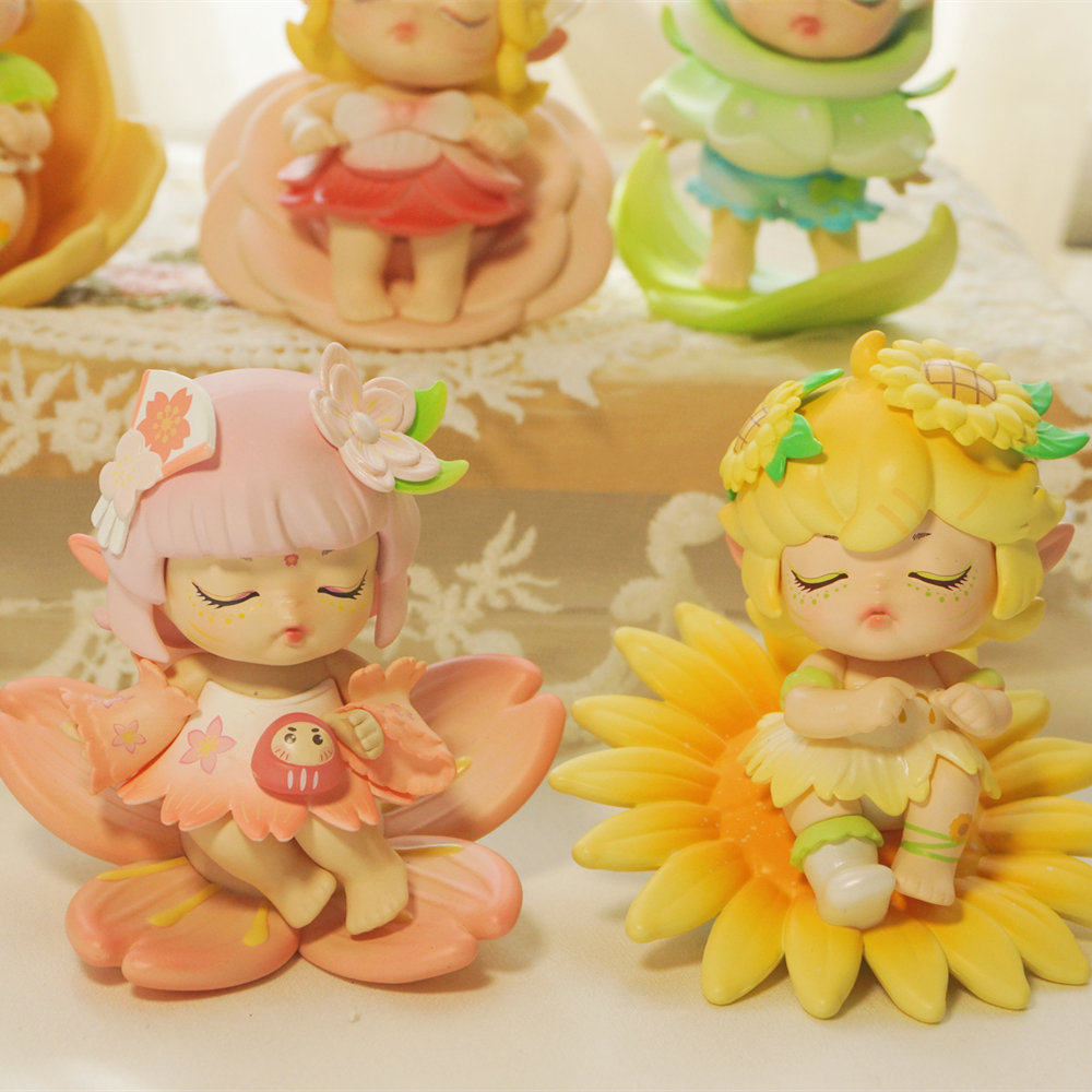 正版授权高颜值flora花之精灵盲盒pvc潮玩手办隐藏牡丹生日礼物