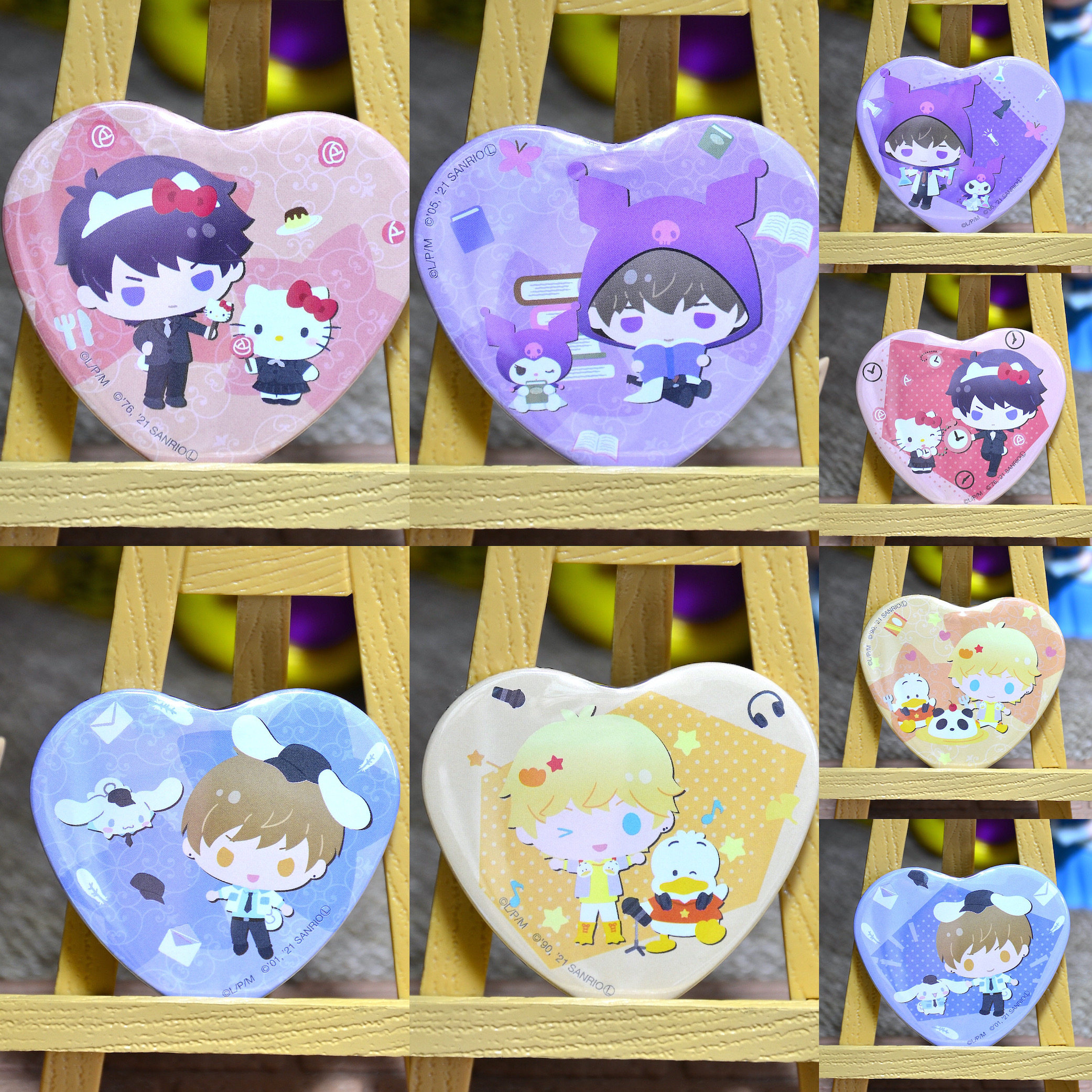 日本代购三丽鸥心形吧唧徽章李泽言白起许墨周棋洛恋与制作人周边