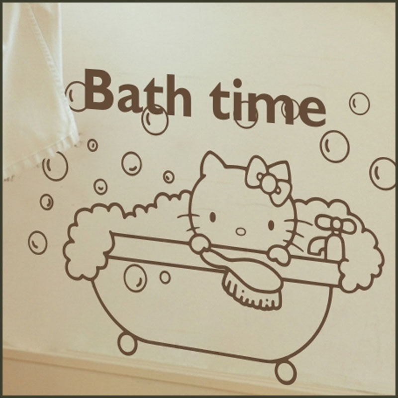 hellokitty凯蒂猫洗澡墙贴新品浴室儿童背景卧室客厅墙壁贴纸贴花在类目 家居饰品, 贴饰, 墙贴中 - 来自Buy2taobao.com提供专业的淘宝代购服务
